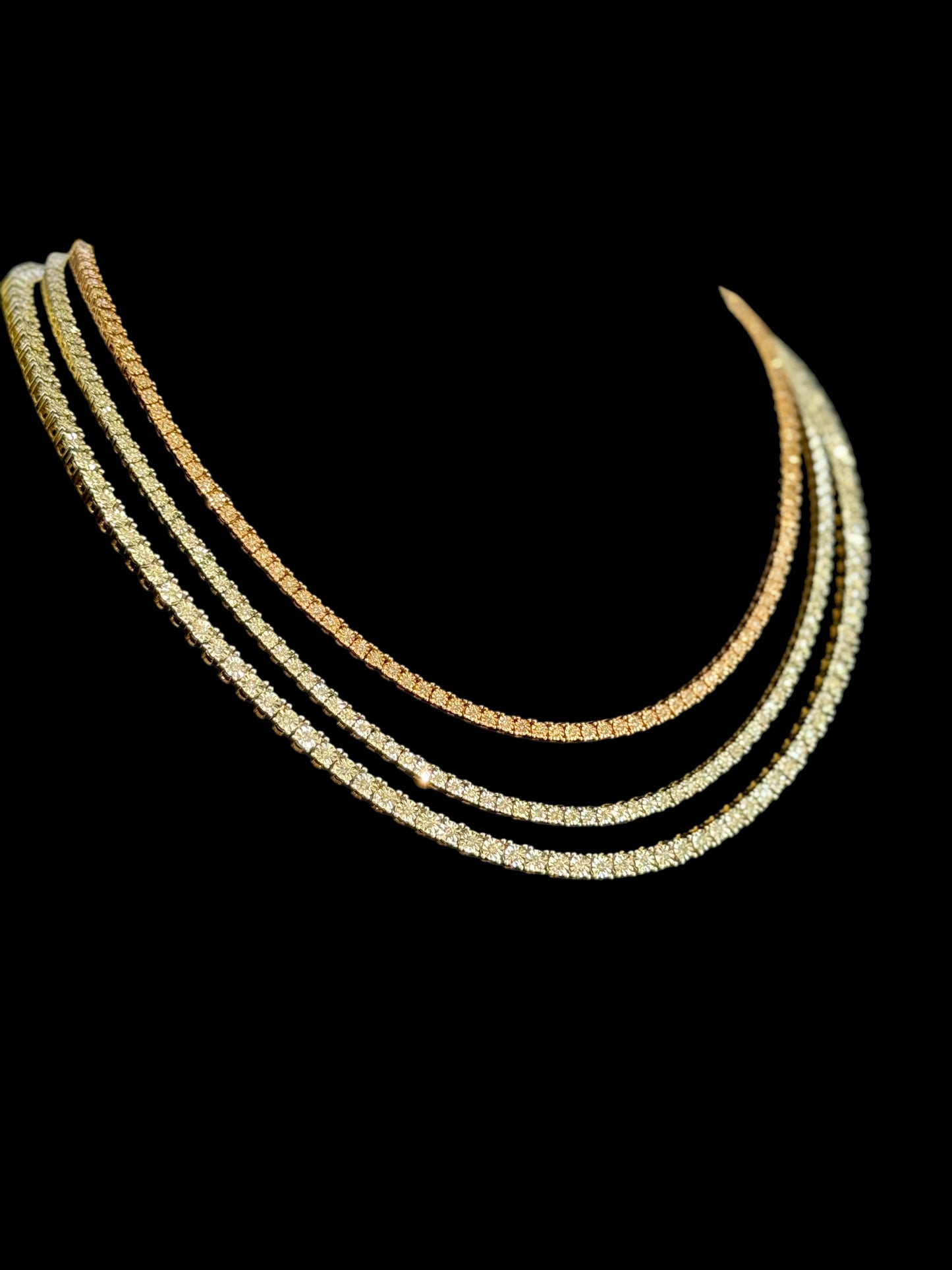 Natural Diamond Tennis Chain – 925 Silver, Timeless Luxury