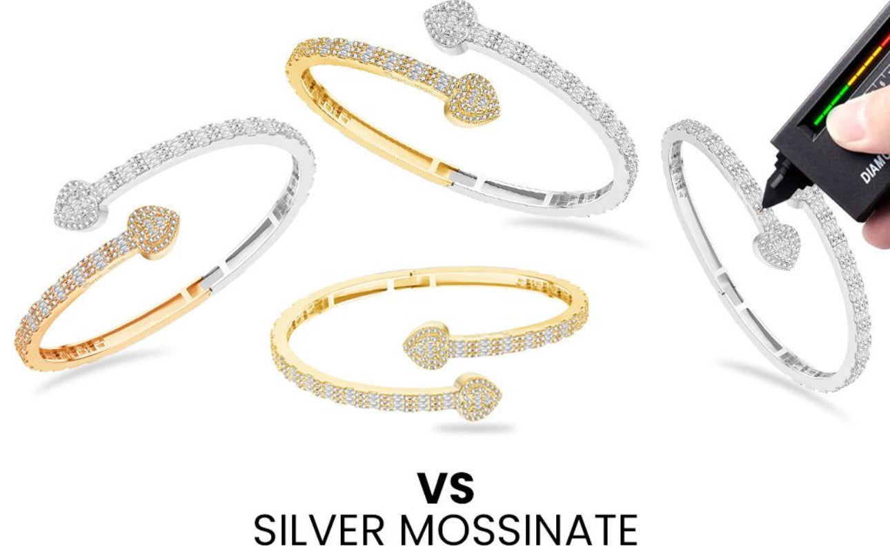 VVS Moissanite Bangle – Certified Brilliance, Diamond Tester Approved